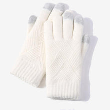 Charger l'image dans la galerie, Female Winter Warm Knitted Full Finger Gloves