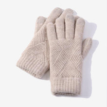 Charger l'image dans la galerie, Female Winter Warm Knitted Full Finger Gloves