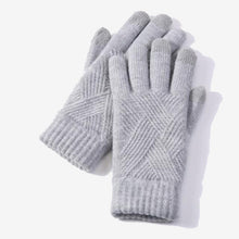 Charger l'image dans la galerie, Female Winter Warm Knitted Full Finger Gloves