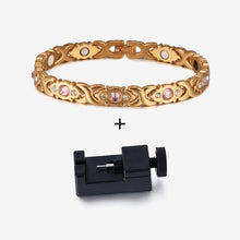 Load image into Gallery viewer, Gold-color Stainless Steel Bracelet Women Cross Health