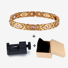 Load image into Gallery viewer, Gold-color Stainless Steel Bracelet Women Cross Health