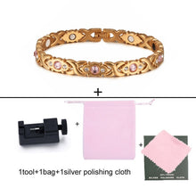 Load image into Gallery viewer, Gold-color Stainless Steel Bracelet Women Cross Health