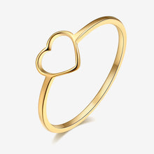 Load image into Gallery viewer, New Fashion Gold Color Heart Shaped Wedding Rings