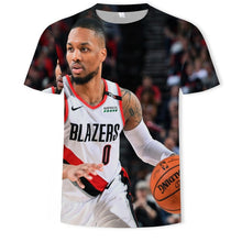 Charger l'image dans la galerie, basketball star print short-sleeved t-shirt men's casual t-shirt