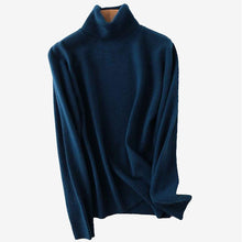 Laden Sie das Bild in den Galerie-Viewer.100% Merino Wool Women Turtleneck Sweater 2020