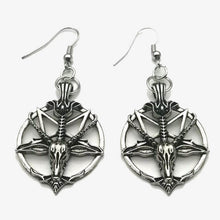 Load image into Gallery viewer, Pentagram Pan God Skull Goat Head Pendant