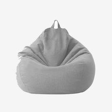 Load image into Gallery viewer, Linen Cloth Lounger Seat Bean Bag Pouf