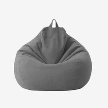 Load image into Gallery viewer, Linen Cloth Lounger Seat Bean Bag Pouf