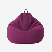 Load image into Gallery viewer, Linen Cloth Lounger Seat Bean Bag Pouf