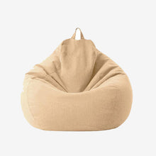 Load image into Gallery viewer, Linen Cloth Lounger Seat Bean Bag Pouf