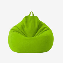 Load image into Gallery viewer, Linen Cloth Lounger Seat Bean Bag Pouf
