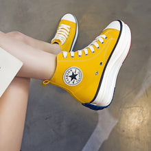 Carica l'immagine nel visualizzatore di Gallery, Canvas Women Fashion Trainers Women High Top Sneaker