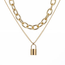 Carica l'immagine nel visualizzatore di Gallery, Women Steampunk Multi Layered Star Lock Pendant