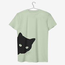 Charger l'image dans la galerie, Cat Face Letter Print Tee Shirt Femme T-shirt Casual