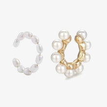 Load image into Gallery viewer, Pearl Ear Cuff Stackable C Shaped Clip Earrings