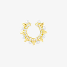 Load image into Gallery viewer, Punk Rock Gold Color Clip Earrings