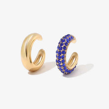 Load image into Gallery viewer, Punk Rock Gold Color Clip Earrings