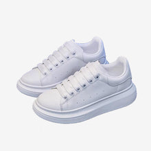 Charger l'image dans la galerie, Vulcanize Shoes Casual White Sneaker Shoes Ladies Flats Lace-up