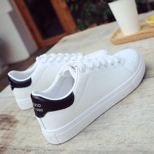 Charger l'image dans la galerie, Vulcanize Shoes Casual White Sneaker Shoes Ladies Flats Lace-up