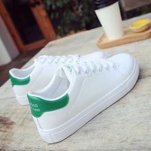Charger l'image dans la galerie, Vulcanize Shoes Casual White Sneaker Shoes Ladies Flats Lace-up