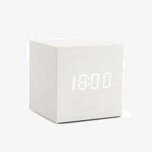 Load image into Gallery viewer, Alarm Clock LED Wooden Watch Table Voice Control