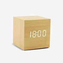 Load image into Gallery viewer, Alarm Clock LED Wooden Watch Table Voice Control