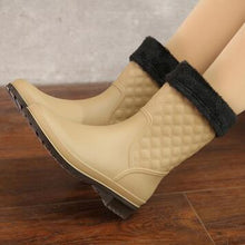 Load image into Gallery viewer, Rubber Warm Shoes New Plaid Casual Rubber Shoes