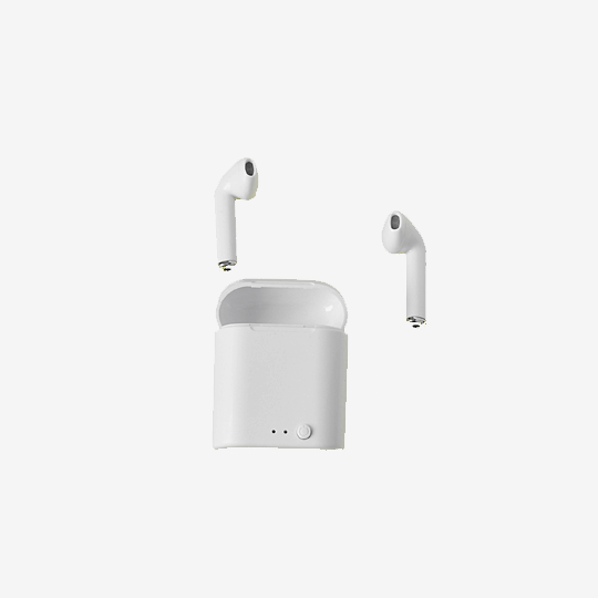White wireless earbud