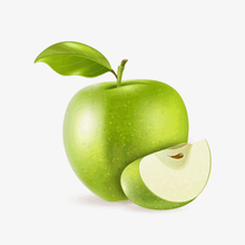 Carica l&#39;immagine nel visualizzatore di Gallery, Ripe whole apple with half and leaf
