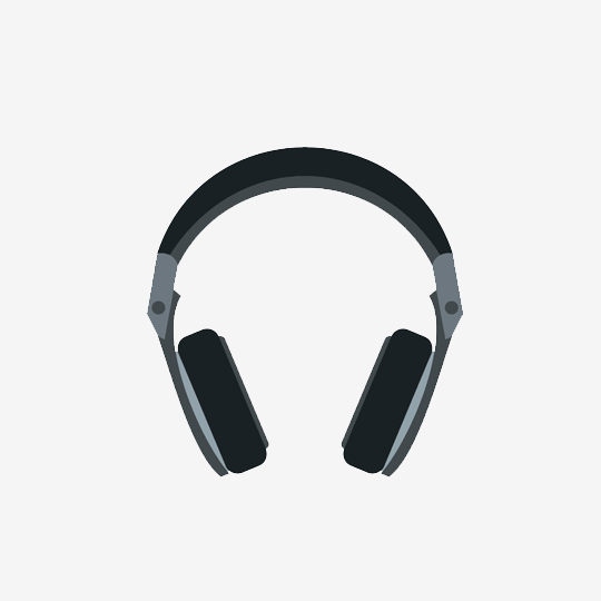 Wireless black headphones