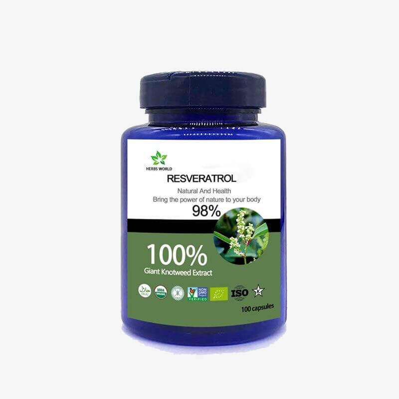 Natural Resveratrol  100pcs/bottle 100%  Polygonum cuspidatum extract powder