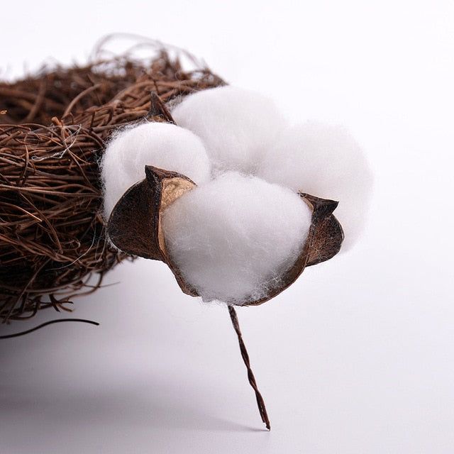 Naturally Dried Cotton Flowers Artificial Plants