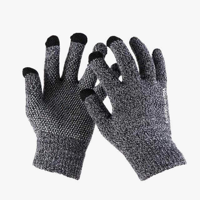 1Pair Men Thicken Knitted Gloves For Phone Screen