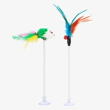 Carica l&#39;immagine nel visualizzatore di Gallery, Suction Spring Cat Toy Cat Feather
