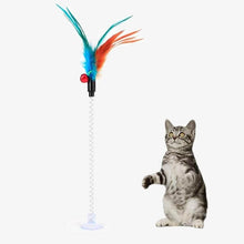 Carica l&#39;immagine nel visualizzatore di Gallery, Suction Spring Cat Toy Cat Feather
