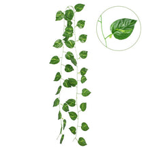 Carica l&#39;immagine nel visualizzatore di Gallery, 230cm Silk Rose Fake Creeper Green Leaf Ivy Vine

