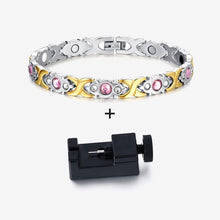 Load image into Gallery viewer, Gold-color Stainless Steel Bracelet Women Cross Health
