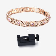 Load image into Gallery viewer, Gold-color Stainless Steel Bracelet Women Cross Health
