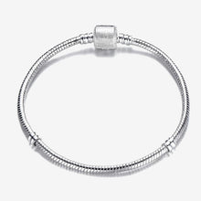 Load image into Gallery viewer, Silver Plated Snake Chain Link Bracelet Fit European
