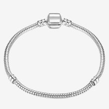Load image into Gallery viewer, Silver Plated Snake Chain Link Bracelet Fit European
