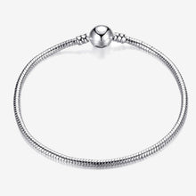Load image into Gallery viewer, Silver Plated Snake Chain Link Bracelet Fit European
