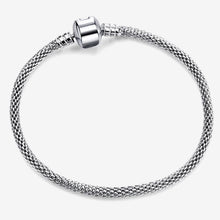 Load image into Gallery viewer, Silver Plated Snake Chain Link Bracelet Fit European
