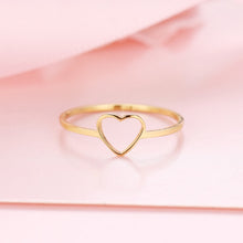 Load image into Gallery viewer, New Fashion Gold Color Heart Shaped Wedding Rings

