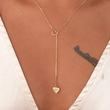 Load image into Gallery viewer, Copper heart chain link necklace

