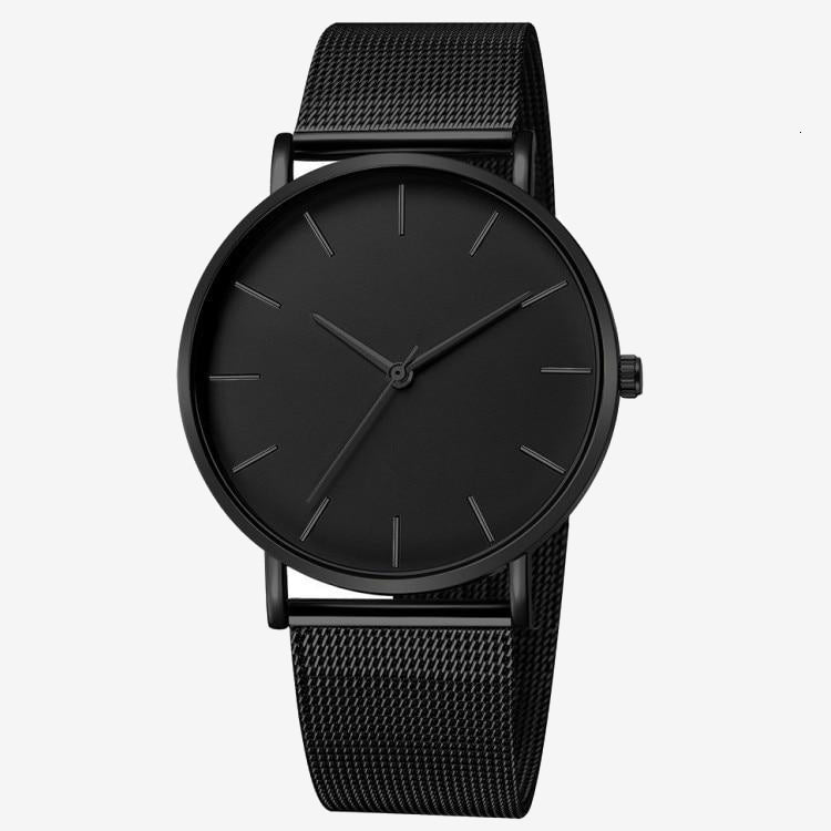 Ultra-thin Stainless Steel Quartz Wrist Watch Male