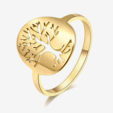 Carica l&#39;immagine nel visualizzatore di Gallery, Stainless Steel Rings Tree Of Life Ring Ladies
