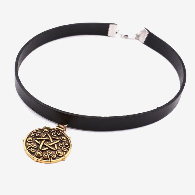 Leather Choker Necklace the Wild Game Cosplay Jewelry