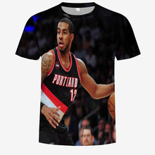 Charger l&#39;image dans la galerie, basketball star print short-sleeved t-shirt men&#39;s casual t-shirt
