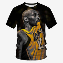 Charger l&#39;image dans la galerie, basketball star print short-sleeved t-shirt men&#39;s casual t-shirt
