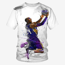 Charger l&#39;image dans la galerie, basketball star print short-sleeved t-shirt men&#39;s casual t-shirt
